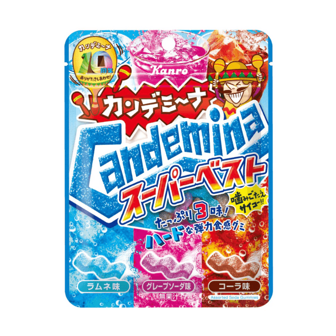 [Direct Mail from Japan] KANRO Carbonated Drink Soda Gummies 72g