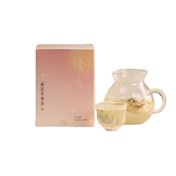 【中国直送】夜更かしの方にもぴったりの水分補給と滋養強壮効果のある有月リンゴ黄耆茶 個包装 81g/箱。