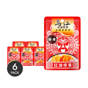 烏江 澗陵榨菜 麻辣紅油榨菜 80g*6【超值裝】【佐餐開胃下飯小菜】
