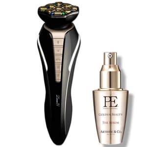 The Zeus 4 Facial Tech Tool Sparkling Black Gold