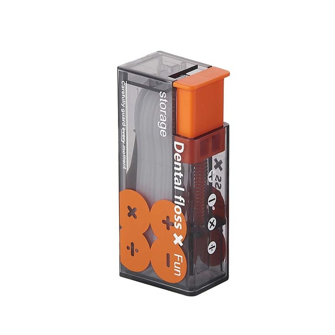 Portable Floss Holder Orange 1PC