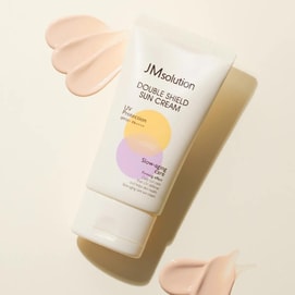 韩国JM SOLUTION肌司研 双重防护防晒霜 SPF50+ PA++++ 50ml 裸米色 无暇伪素颜 美白抗皱防晒 水润嘭弹 抗衰老 敏感肌适用