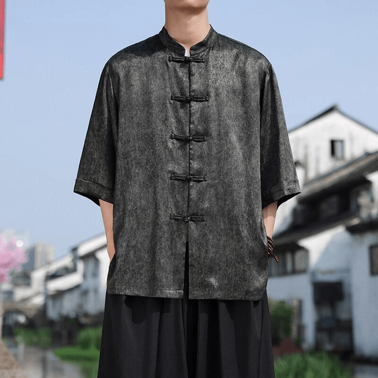 トップス Hai Tang トップス Hai Tang Tang Shirt in forest silk-cotton jacquard