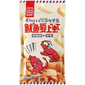 【中国直邮】 琅琅脆 鱿鱼爱上虾32g网红爆款虾条鱿鱼酥卷解馋膨化零食休闲小吃 32g*2包