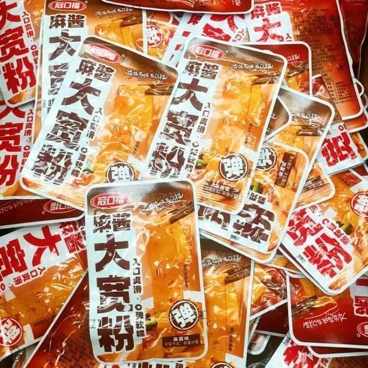 冠口福 流汁麻酱大宽粉即食麻酱味香辣味混发湖南特产6包90克 7