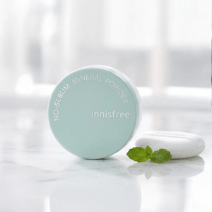 韩国INNISFREE悦诗风吟 控油矿物质薄荷定妆散粉 柔焦蜜粉 蓬蓬粉 5g 含粉扑 敏感肌可用【全新升级无香版】