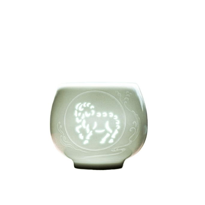 Jingdezhen High-end Master Cup Ceramic Tea Cup Zodiac Cup Wei Yang 135ML * 1 Piece Set