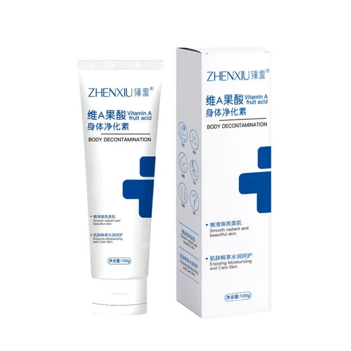 Zhenxiu レチノイン酸ボディピュリファイアーは、鶏皮、肘、脇の下、首を取り除き、肌を滑らかで清潔にします。100g/チューブ