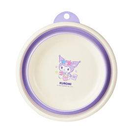 Sanrio Foldable Basin, Medium, Purple, Portable Collapsible Wash Basin