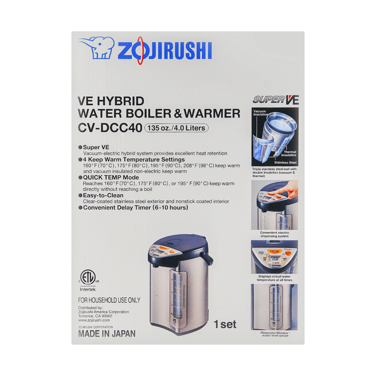 【Low Price Guarantee】VE Hybrid Water Boiler And Warmer, 135.26 fl oz, CV-DCC40, Stainless Dark Brown, 120 Volts 7