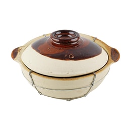 广东煲仔饭砂锅瓦煲 传统老砂锅带铁线 17*7cm 1-2人份 尺寸偏小
