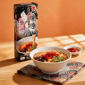 Spicy Hakata Ramen - Japanese Style Ramen Noodles, 2 Servings, 8.46 oz【Spicy Kick】【Rich Tonkotsu Flavor】