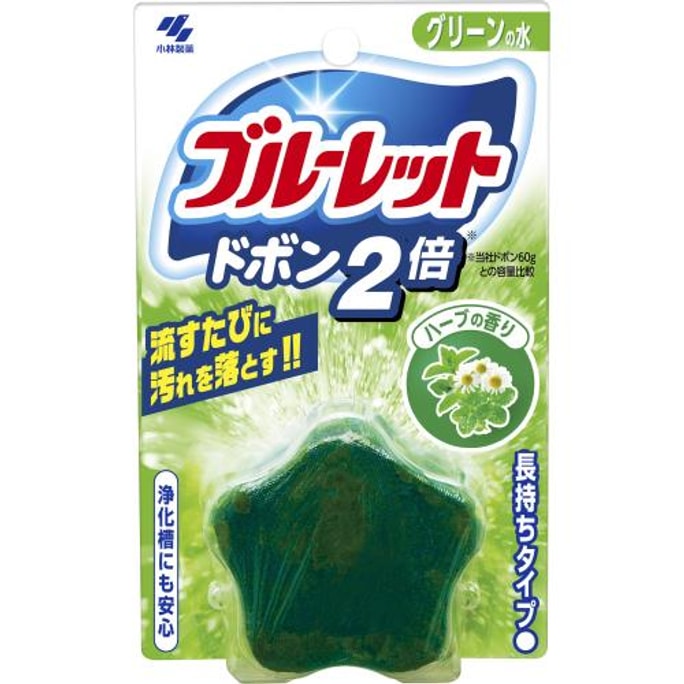 KOBAYASHI Pharmaceutical Toilet Tank Cleaning and Sterilizing Fragrance Star Shape Herbal Scent 120g [Brush-fr