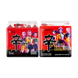 Kpop Demon Hunters 프리미엄 신 오리지널 라면 국수 - 한국식 매운맛 라면, 4개입, 16.9oz【Netflix Limited】