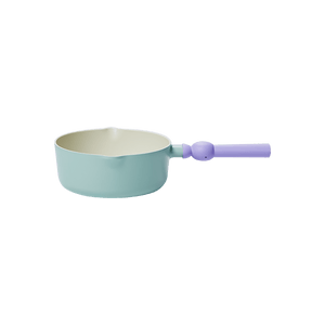BETTER FINGER Cast Aluminum Baby Wok Pan Sauce Pan Blue 7"