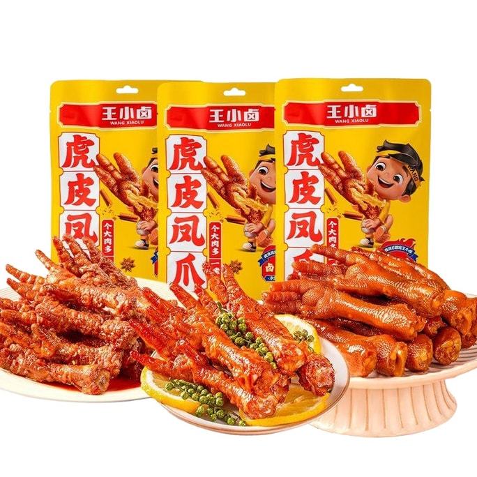 【中国直邮】 柠e购精选 王小卤虎皮凤爪 卤香味 105g*2个
