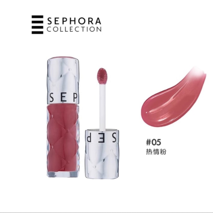 【中国直邮】 丝芙兰 镜面细闪唇釉口红  05热情粉 6ml