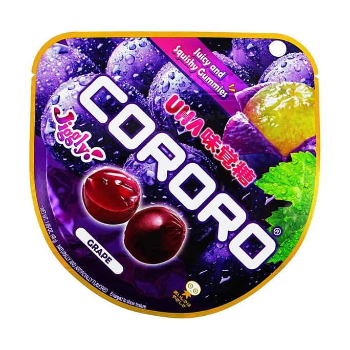 Mikakuto Cororo Fruit Juice Gummy Candy Grape Flavor 1.69 oz