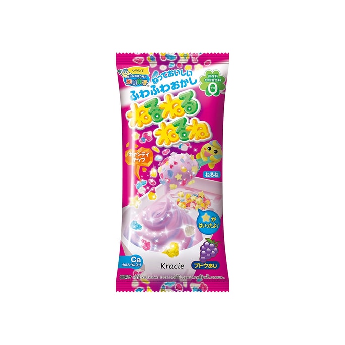 【日本直邮】KRACIE肌美精 儿童食玩DIY卷卷棉花糖 葡萄味 23.5g