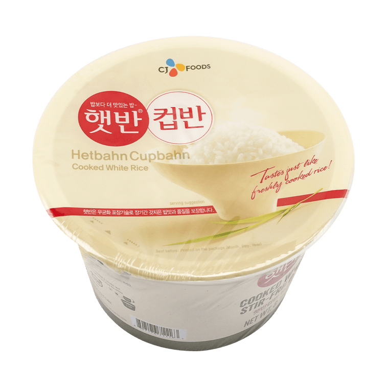 Cooked White Rice with Stir-Fried Kimchi - Instant Rice , 8.72 oz 6