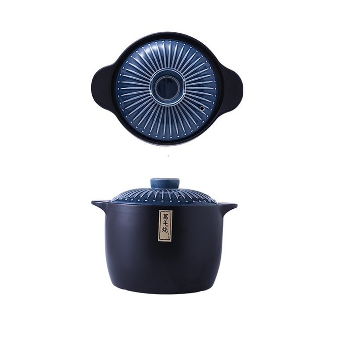 BECWARE鋰輝石陶土純手工精品砂鍋系列 萬年燒-藍 5公升 1件入