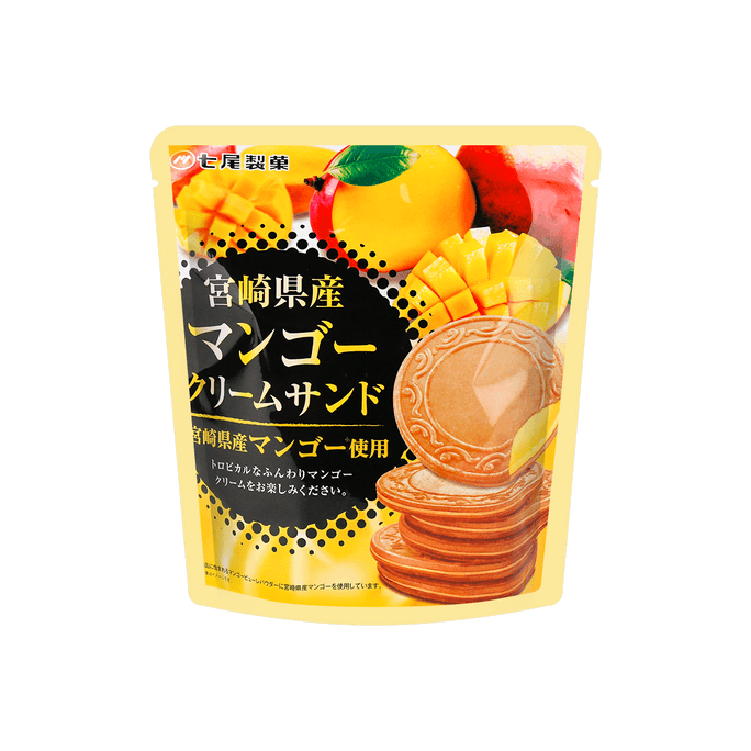 日本七尾制果 夹心薄脆原饼干 芒果味 68g