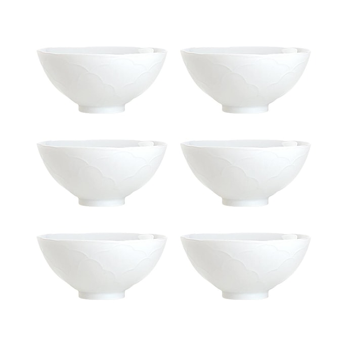 경덕진 도자기 식기 밥그릇 4.5인치 6개 세트