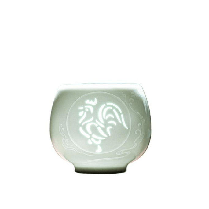 Jingdezhen High-end Master Cup Ceramic Tea Cup Zodiac Cup Youji 135ML * 1 Piece Set