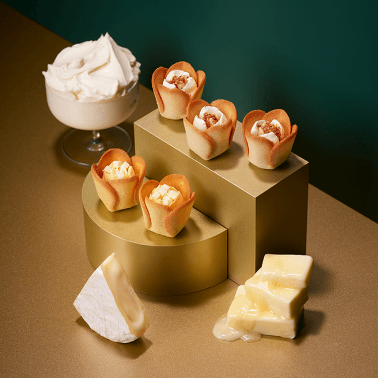 Tulip Cheese Rose Filled Tart (Cheese and Butter Flavors 6 Pieces