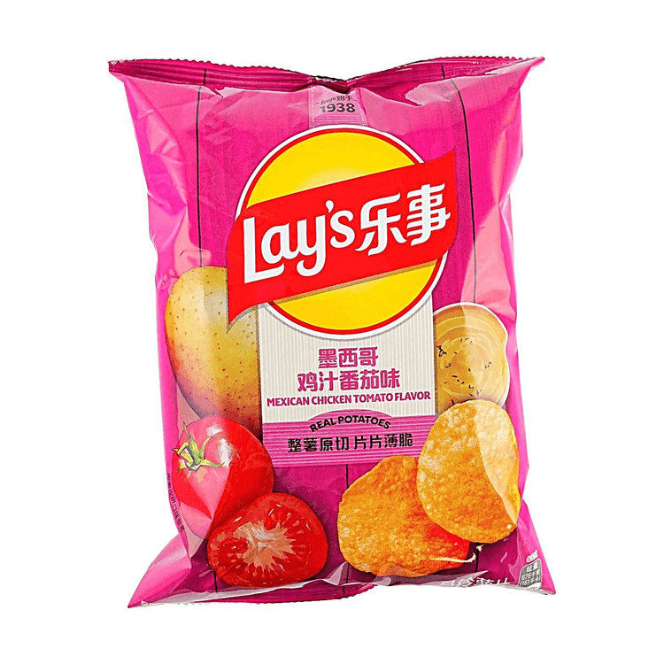 Lay's Mexican Tomato Chicken Potato Chips, 2.46 oz - Yami.com