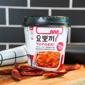 韩国YOPOKKI 0脂肪 辣炒年糕 甜辣味 杯装 140g 【加热即食】