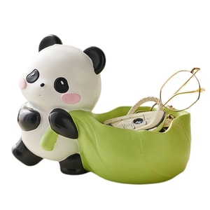 Panda Storage Ornament Luxury Lotus Craft Foyer Key Organizer New Home Art Decor 1pic