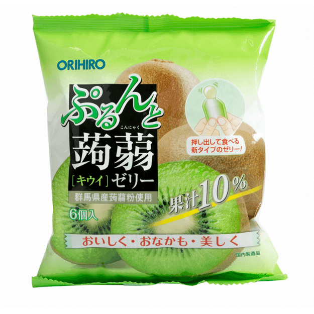 商品详情 - 日本ORIHIRO蒟蒻 低卡高纤蒟蒻果冻 奇异果味 6枚入 120g - image  0