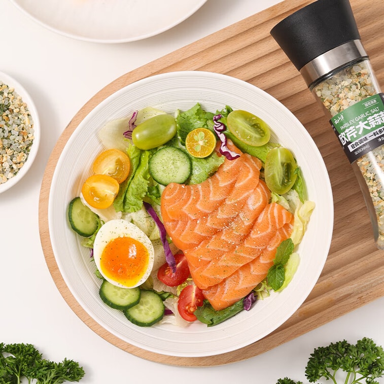 【中国直邮】 云山半 欧芹大蒜盐140g欧芹碎大蒜粉0脂肪轻食水煮菜牛排烧烤撒料调味 8