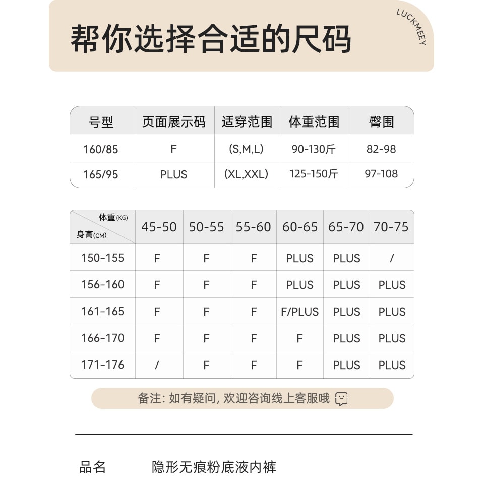 幸棉肤色PLUS码粉底液无痕隐形不夹臀内裤女士中腰莫代尔裆抗菌运动瑜伽透气