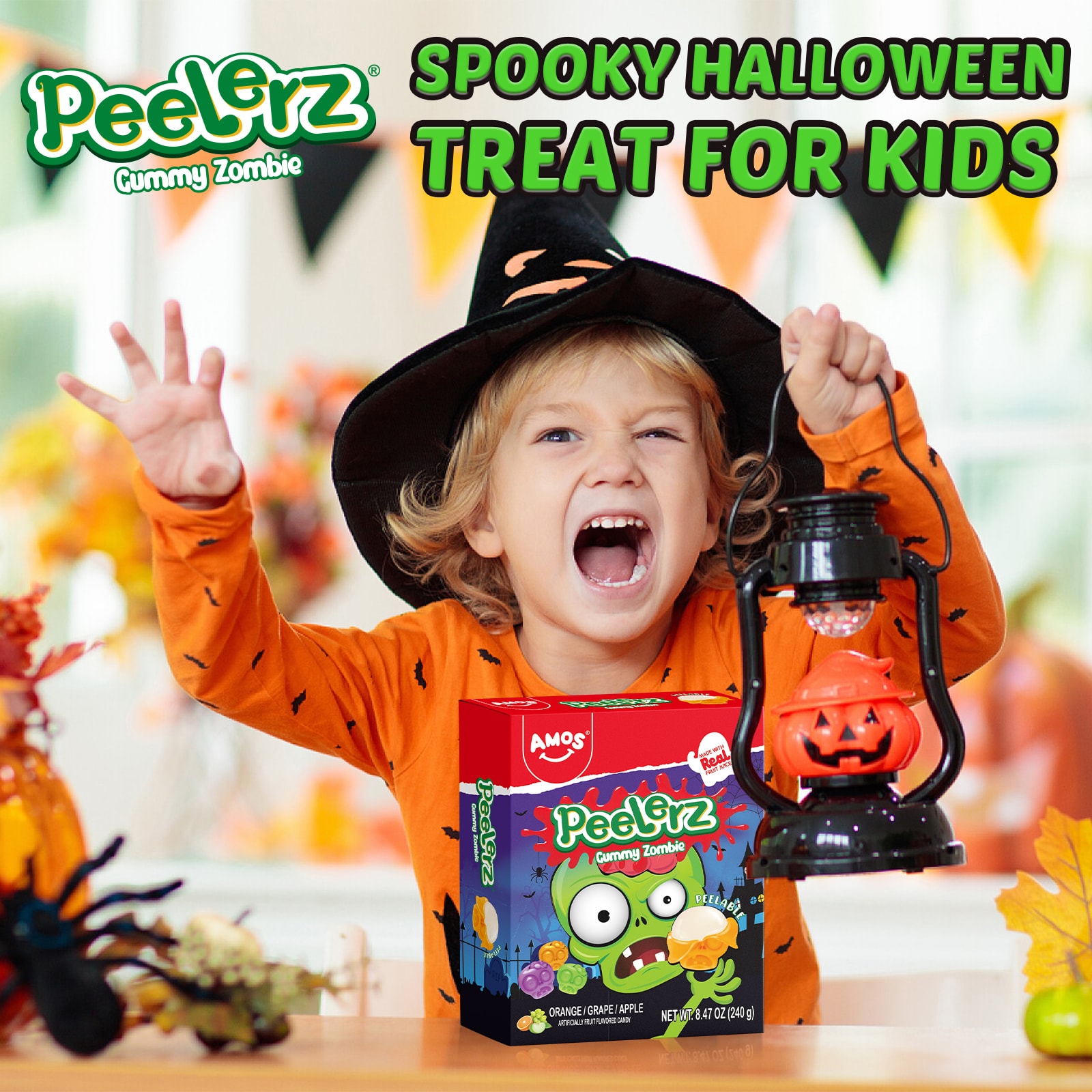 Amos Sweets AMOS Peelerz Gummies Candy Halloween 4D Zombie Gummy