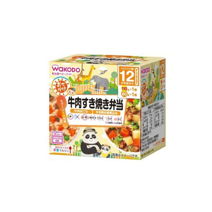 와코도 유아식 즉석섭취 소고기밥 110g + 일본식 소고기 스튜 80g (12개월 이상)