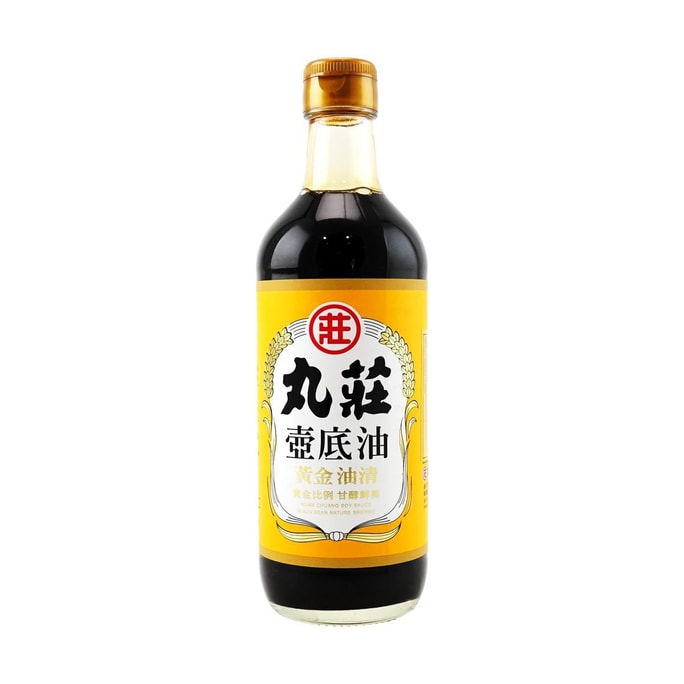 台灣丸莊 壺底油 黃金油清 450ml【液態醬油】