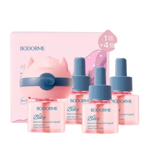 4 Bottles + 1 Dispenser: Odorless Electric Mosquito Repellent Liquid - Plug-in Timed Mosquito Repellent Refill for Home Use