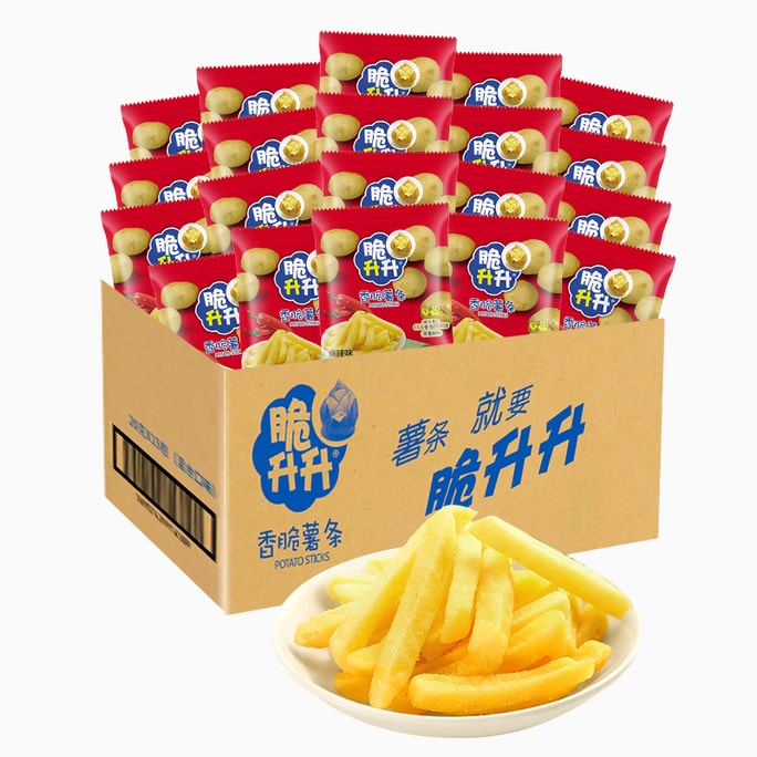 【中國直郵】 脆升升 香脆薯條400g【麻辣味】馬鈴薯條薯片餅乾 辦公室解饞休閒零食
