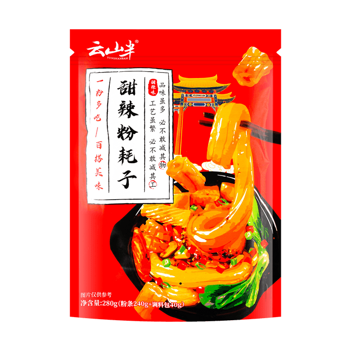 Chewy Instant Potato Noodles with Sweet and Spicy Seasoning, 9.87 oz