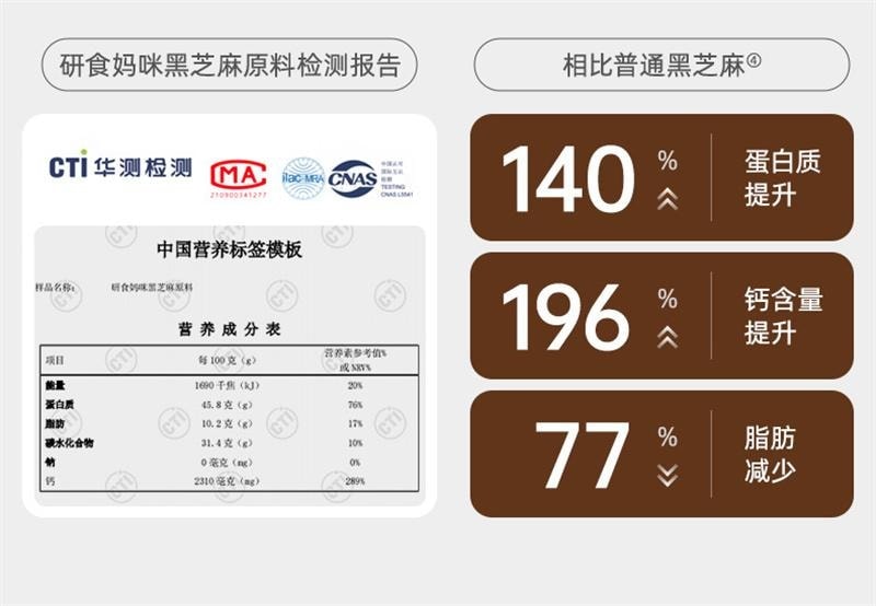 【中国直邮】 十月结晶 研食妈咪无糖黑芝麻糊 核桃芝麻黑豆粉代餐粉孕期营养早餐330g/罐