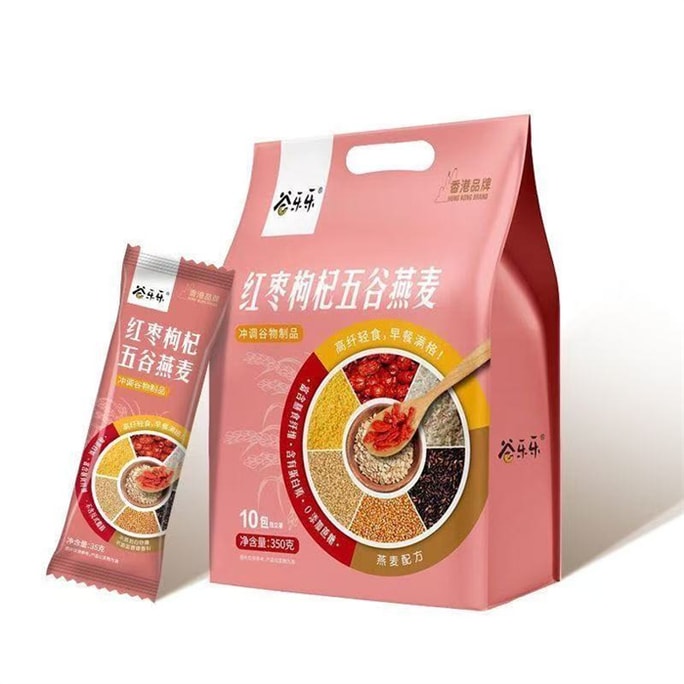 Red date wolfberry Five-grain and Oat mixed grain meal replacement powder 350g per bag