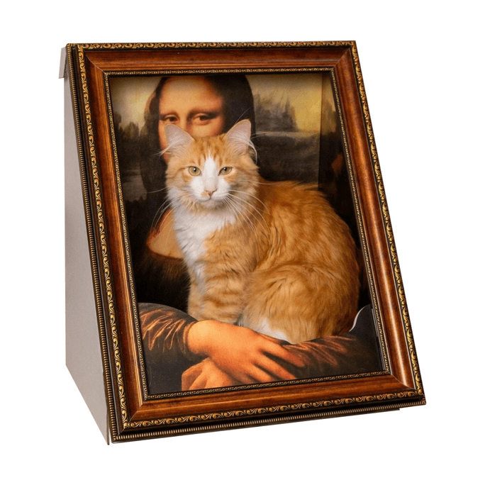 HiiiGet Oil Painting Frame Cat Bed Cat Scratching Board - Mona Lisa's Cat