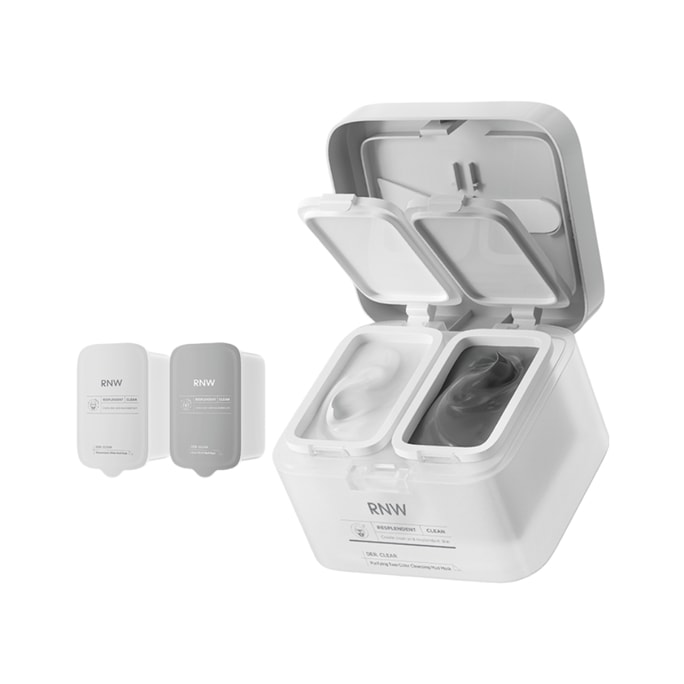 Deep Cleansing Dual-Color Clay Mask Pore-Purifying Treatment for Blackheads 120g*1 Jar [60g White Clay + 60g Black Clay]