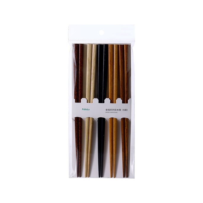 Chopsticks For Home Use One For Each Person Chinese Sandalwood Chopsticks Anti-mold And Anti-slip 5 Pairs