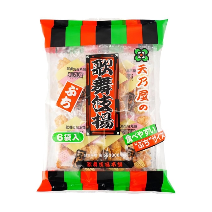 Petit Kabukiage Japanese Rice Crackers 6 Pieces 3.17 oz