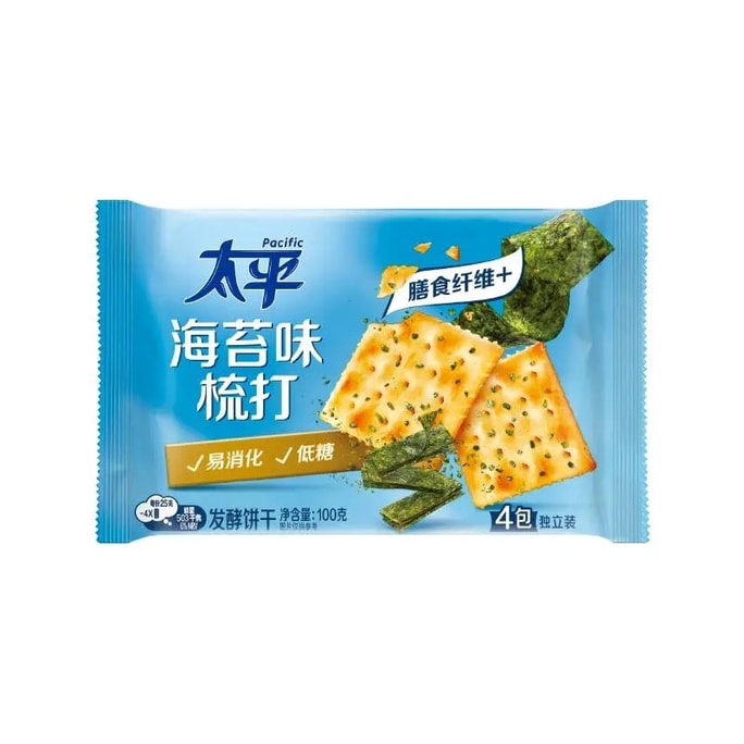 Calcium‑Fortified Seaweed Soda Crackers 100g/Pack