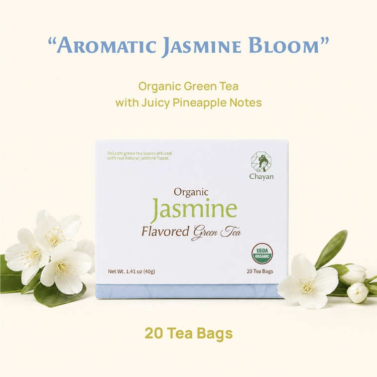 Organic Jasmine Flavored Green Tea, 2g*20pack 6