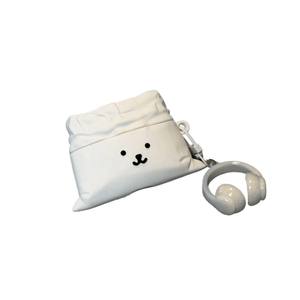 AirPods Pro 3用 自虐ベアバッグケース、イヤホンペンダント付きソフトカバー、1個
